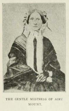 This is a picture of the "Mistress of Airy Mount," near Oxford, Georgia. She was a member of the inaugural graduating classes of Wesleyan College and experienced Sherman's March to the Sea in 1864. 